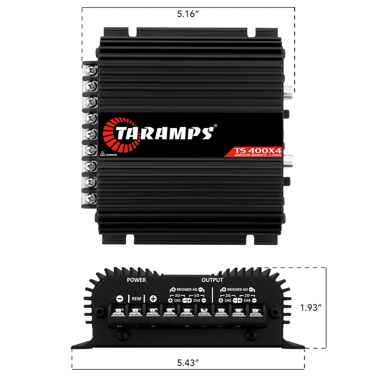 Taramps TS 400x4 Black Car Audio Amplifier