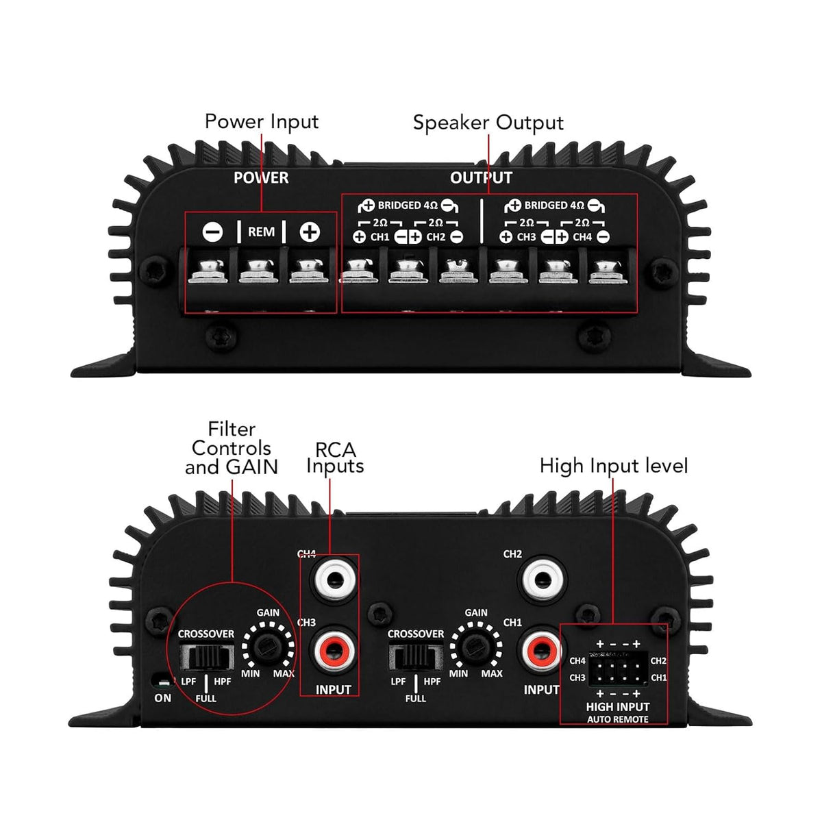 Taramps TS 400x4 Black Car Audio Amplifier