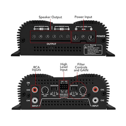 Taramps TS 800x4 2 Ohms Black Multichannel Stereo Amplifier