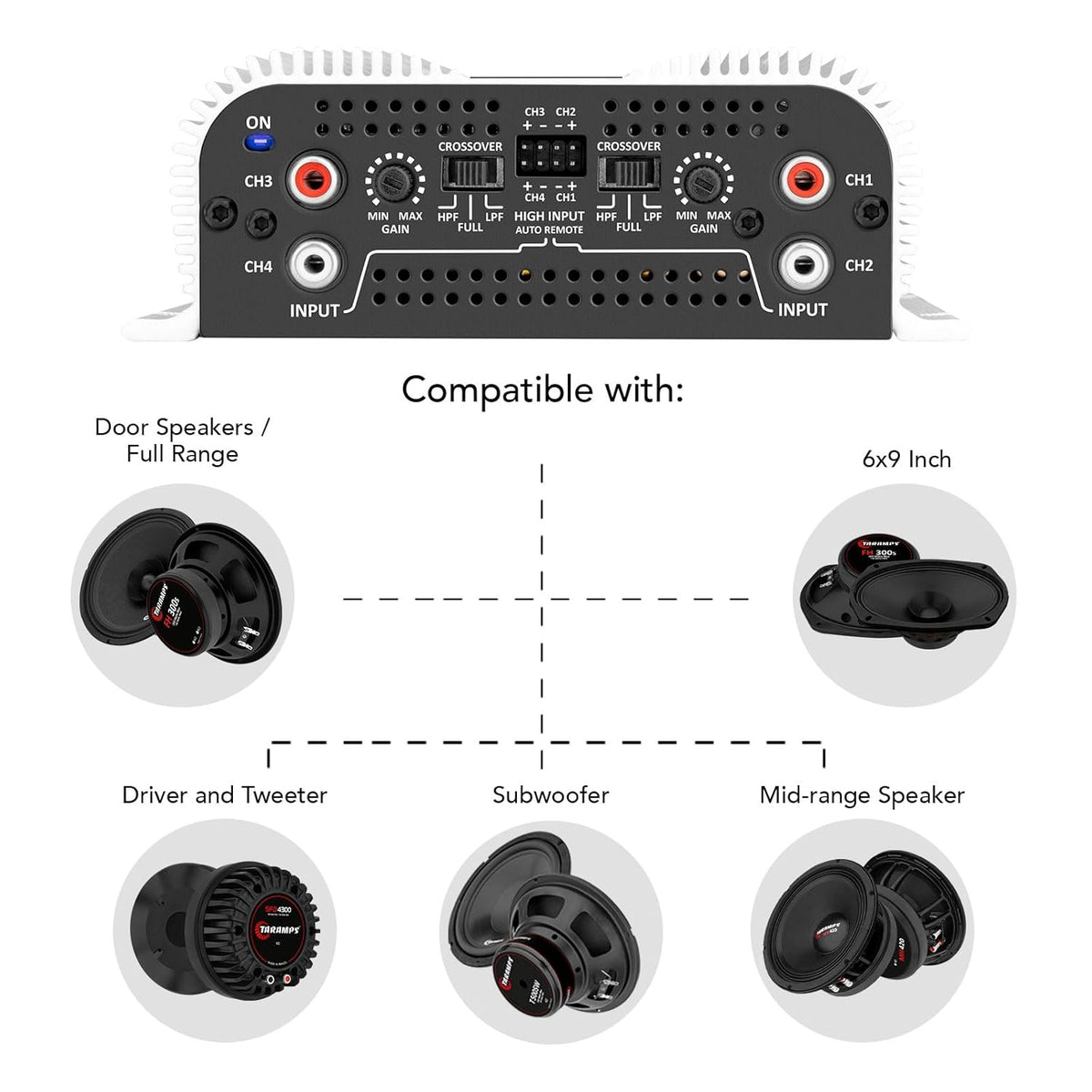 Taramps TS 800x4 1 Ohm Multichannel Stereo Amplifier